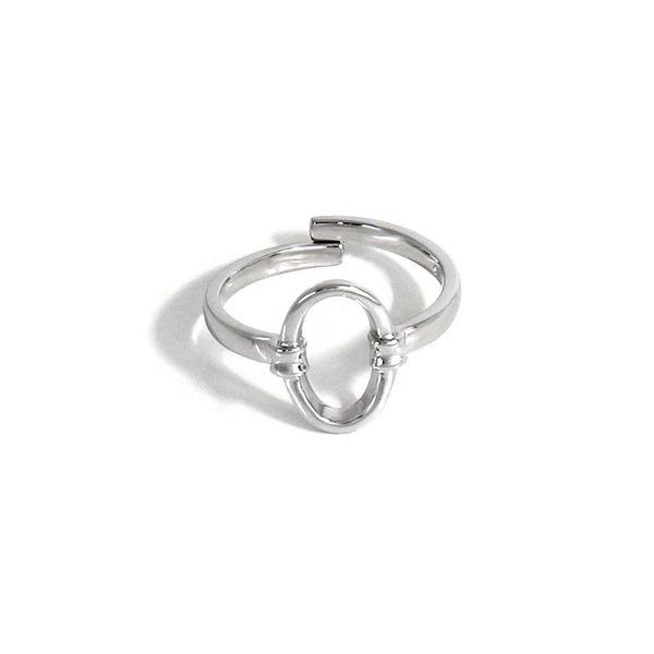 

cluster rings real 925 sterling silver geometric oval for women accessories gifts, fashion adjustable ring female friends jewelry, Golden;silver