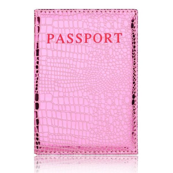 

card holders shiny lizard pattern passport case leather holder, Brown;gray