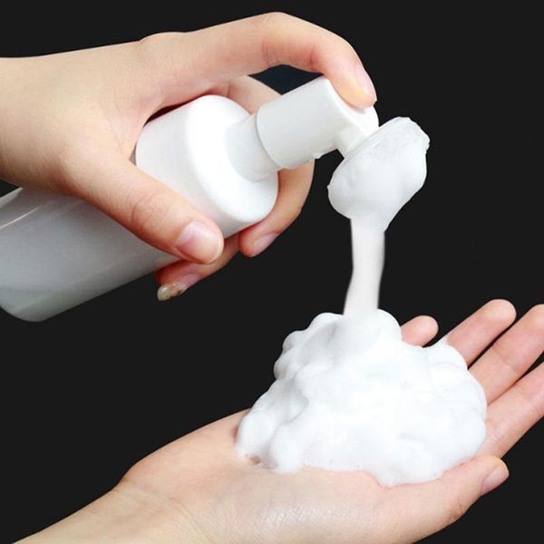 

liquid soap dispenser bottle foaming lotions refillable flower pump head shampoo cosmetic empty plastic clear shower