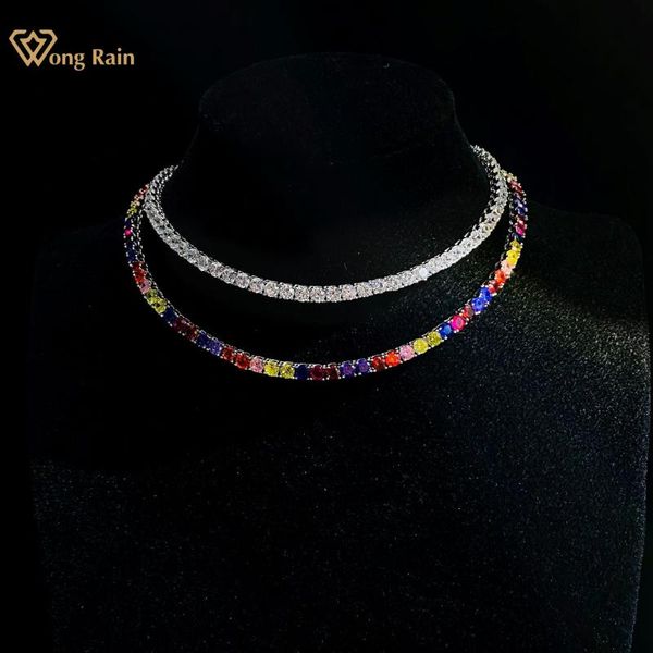 

wong rain luxury 925 sterling silver created moissanite diamonds gemstone birthstone engagement pendant necklace fine jewelry chains