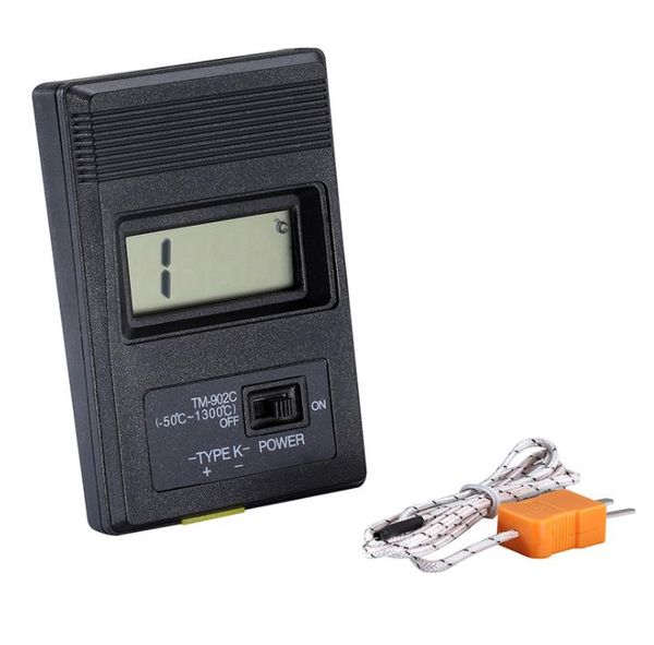 

digital lcd k type thermometer temperature instruments single input pro thermocouple probe detector sensor reader meter tm 902c sn3258