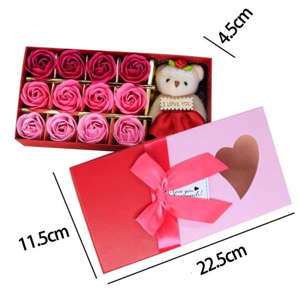 

valentine's day 12pcs scented soap flower gift rose box bouquet festival mothers eternal life material decorative flowers & wreaths