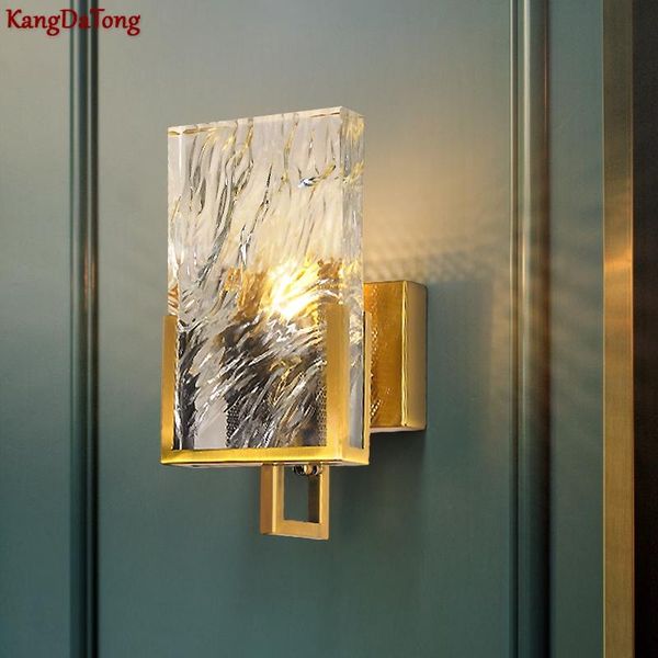 

wall lamps postmodern golden led crystal lamp living room bedroom bedside scandinavia light luxury tv hallway ice decorative