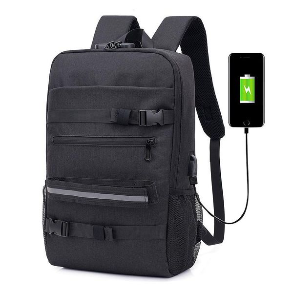 

backpack women men black fashion casual usb charging 15 inch lapschool bag waterproof female anti theft travel business