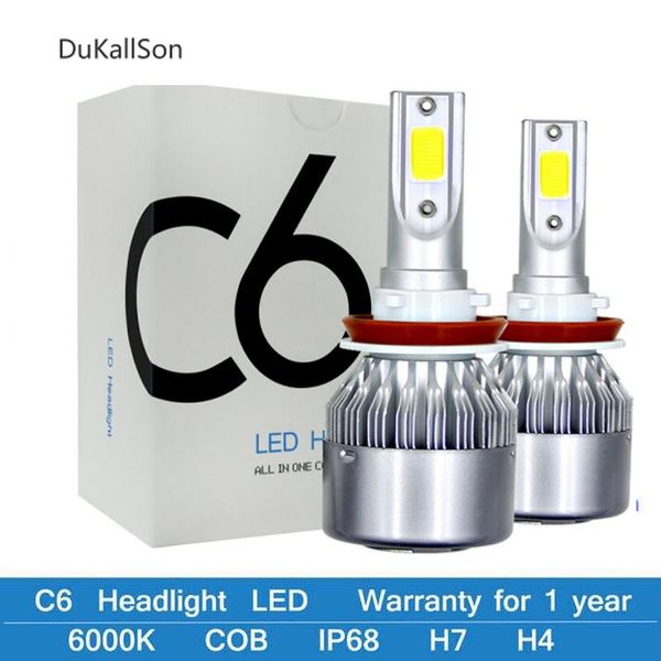 

car headlights 2 pcs turbo led headlight bulbs h4 h1 h3 h11 9005 9006 h7 h8 h9 880 881 72w/pair auto 12v 6000k high bright lamp