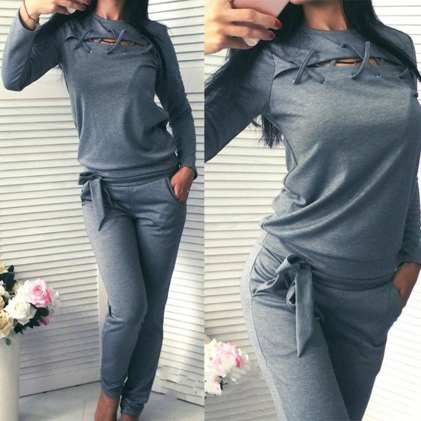 

tracksuit women set sweatshirt pants suit female 2 piece hoodies pant clothing warm conjuntos de mujer two dress, White