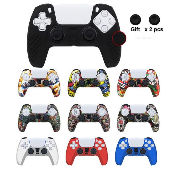 

smart home control for ps5 soft silicone gel rubber case cover caps sony playstation 5 controller protection accessories