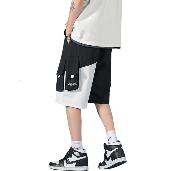 

men's shorts men cargo fashion 2021 summer male streetwear short trousers hip hop clothing 4x0o, White;black
