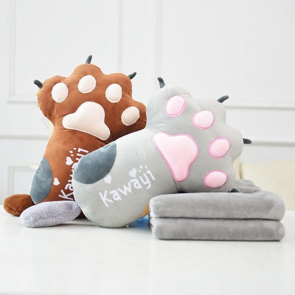 

cushion/decorative pillow 2021 winter cartoon cat claw quilt multifunctional air conditioning blanket car office nap student cute