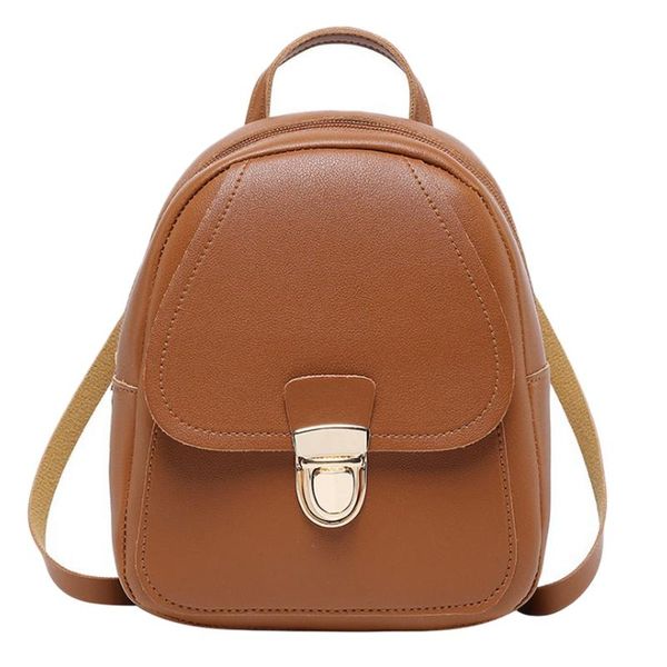

outdoor bags fashion backpack multi-function small women pu leather shoulder handbags female school bag pack