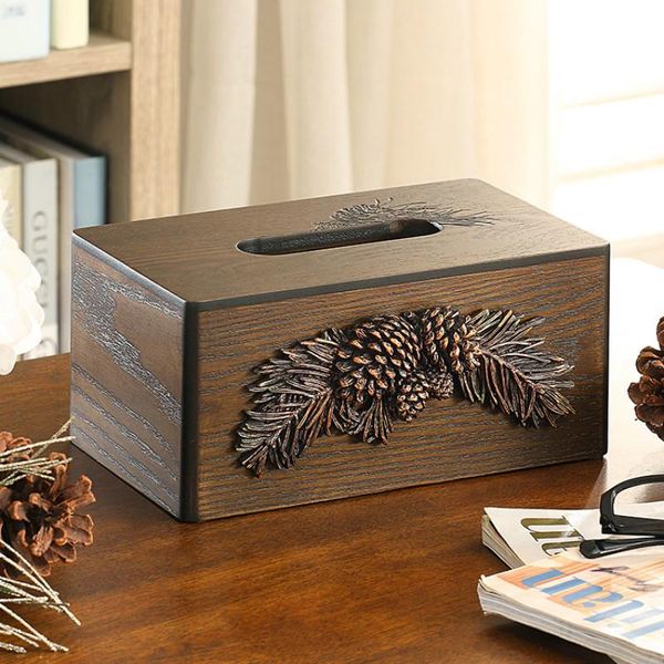 

tissue boxes & napkins wooden creative box modern decoration living room office bedroom containe boite mouchoir home items df50tb