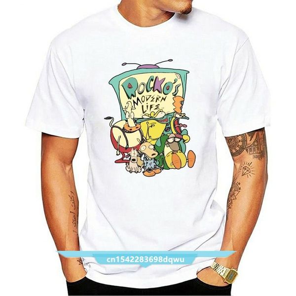 

men's t-shirts rockos modern life group t-shirt, White;black