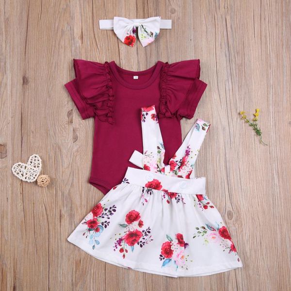

clothing sets 2021 cute toddler kids baby girl clothes valentine's day heart print sleeve +pants overall white bib shorts outfits