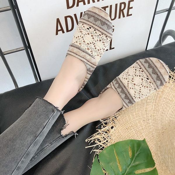 

slippers 2021 female fashion spring outside lace-up upper flip flop ladies comfortable walking zapatos mujer u24-83, Black