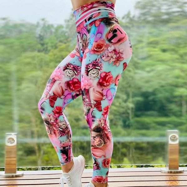 

yoga outfit sport leggings women pants workout fitness clothing jogging running gym tights stretch print sportswear leggins
