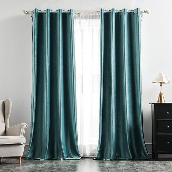 

curtain & drapes modern velvet bedroom curtains blackout,decoration shading living room,flat window solid
