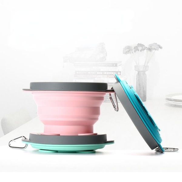

car organizer rv outdoor products portable silicone folding bowl camping picnic box pet mouthwash cup lunch