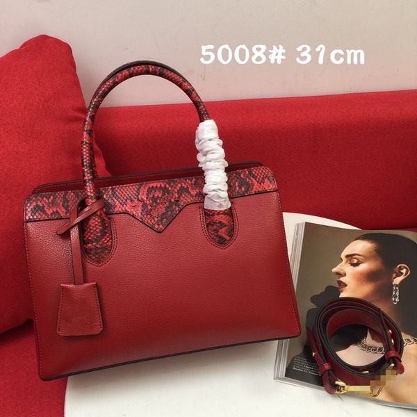 

designer luxury handbags purse medium saffiano leather monochrome bag double totes with calfskin matching pattern bags leather handles red c