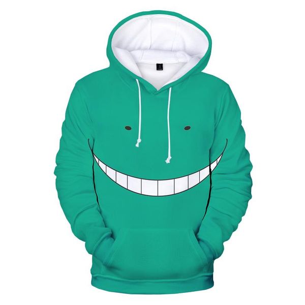 

men's hoodies & sweatshirts assassination classroom hoodie koro sensei 3d boys/girls cute pullover japanese anime childrens, Black