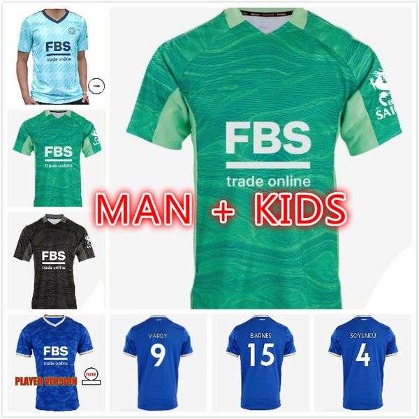 

player version 21/22 thailand leicester soccer jerseys 2021 city vardy maddison tielemans ndidi camiseta fÃºtbol men maillot de football shir, Black;yellow