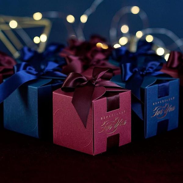 

gift wrap upscale wedding favors candy box baby souvenirs with ribbon chocolate paper beautiful for