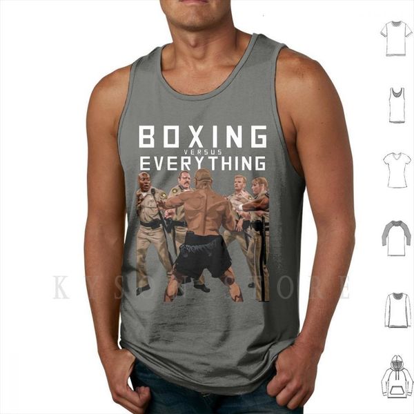 

boxing vs everything tank vest 100% cotton cinimodfx, White;black