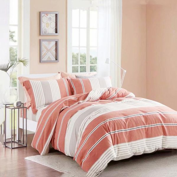 

sheets & sets modern woven washed cotton mattress cover net red quilt case bed sheet large protective pure