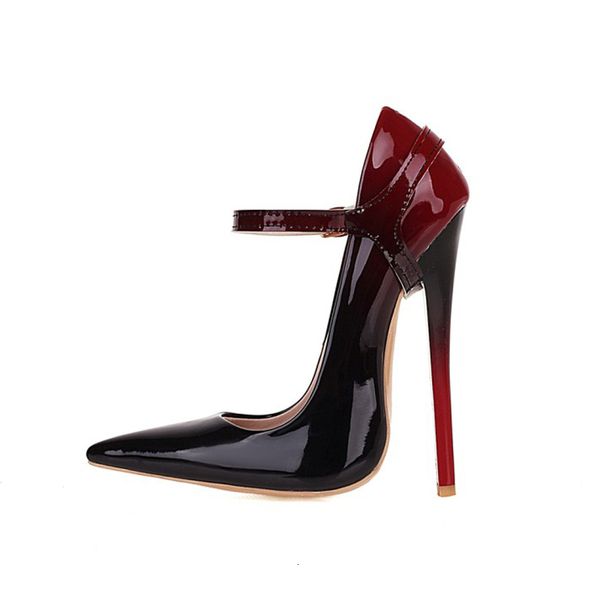 

sandals high-fashion women's -heeled shoes pointed red gray heels thin women wedding party bigger 5l0e, Black