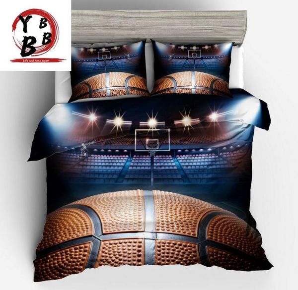 

bedding sets 2021 basketball print 3d twin full  king double size for teen boys duvet/comforter cover pillowcase bedclothes