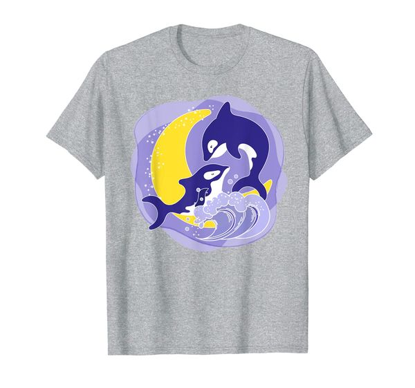 

Orca Whale Watercolor T Shirt - Jumping Killer Whales T-Shirt, Mainly pictures
