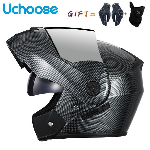 

motorcycle helmets helmet flip up dual lens motorbike modular visors for adults full face safe motocross casque