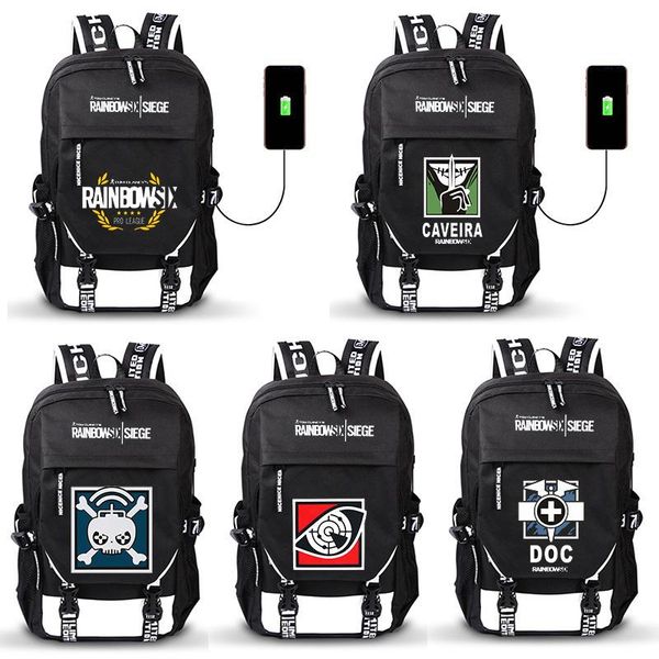 

backpack rainbow steam game usb port boy girls men women bag travel school teenager lapbook mochila