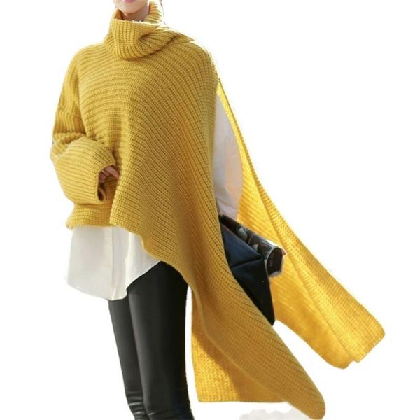 

women's sweaters fall winter turtleneck clothes knitted, White;black
