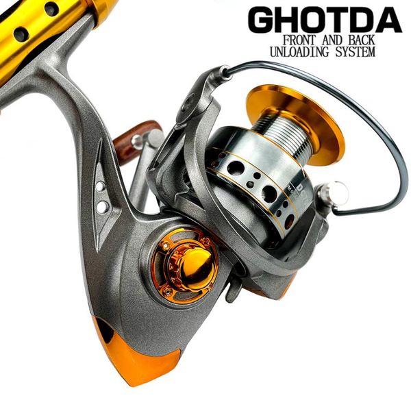 

fishing spinning reels 1000-7000 13bb aluminum spool wheels max drag 10 kg baitcasting