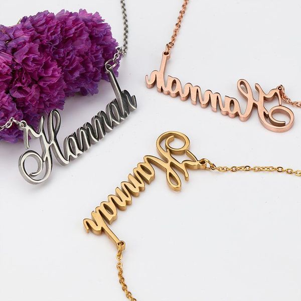 

chains letter necklace stainless steel diy26 english combination collarbone fashion holiday gift, Silver
