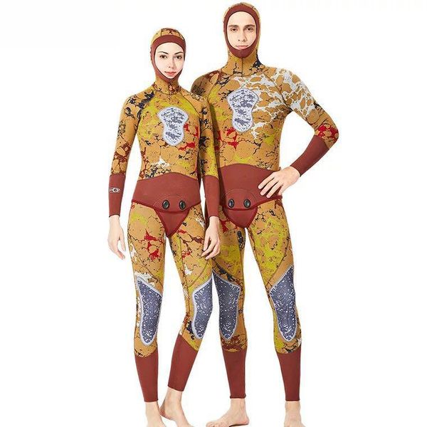 

women men 3mm scr neoprene wetsuit jumpsuit and jacket iving spearfishing diving suit snorkel super elastic surfing one-piece suits
