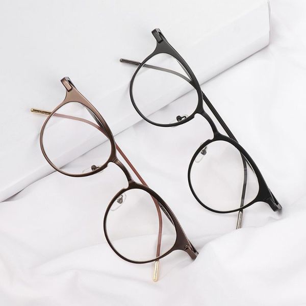 

sunglasses 1 pc fashion metal glasses women men vintage round frame computer online classes protection eyeglasses ultra light, White;black