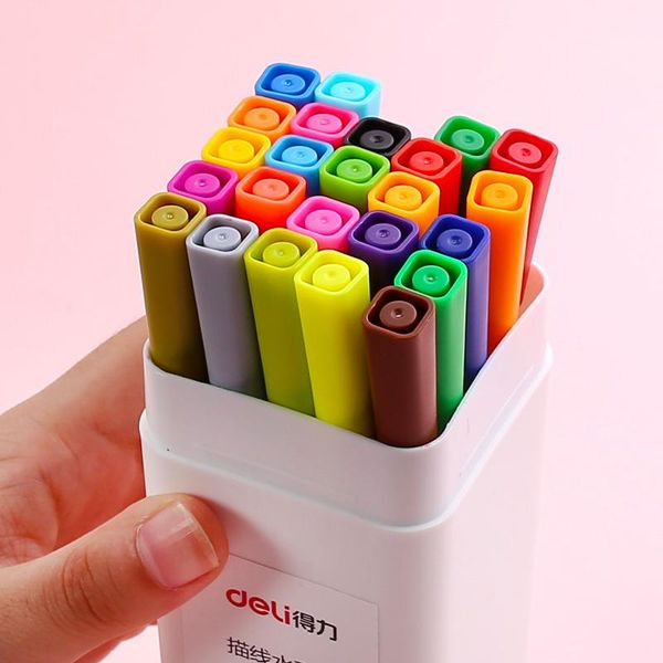 

gel pens deli 12 / 24 color pen 0.5mm candy student can washing erasable 1set