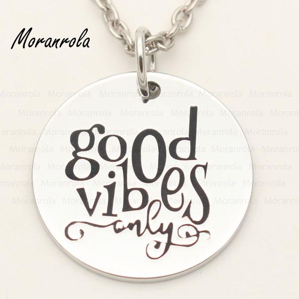 

pendant necklaces arrival "good vibes only" jewelry gift for friends necklace, to or confidant/girls jewerly, Silver