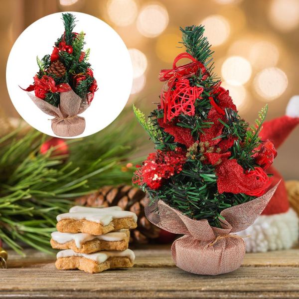 

christmas decorations party deskdecorative tree mini ornament xmas accessory