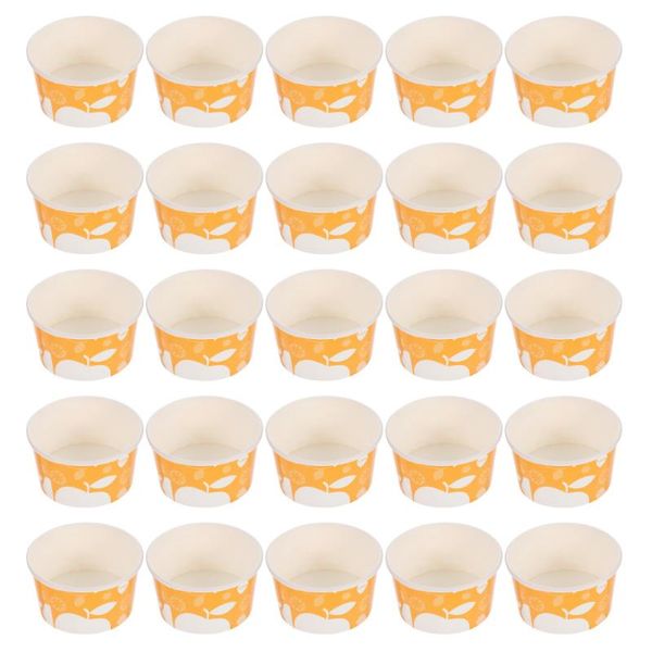 

disposable cups & straws 100 pcs 120ml ice cream paper cup party sundae pudding bowl