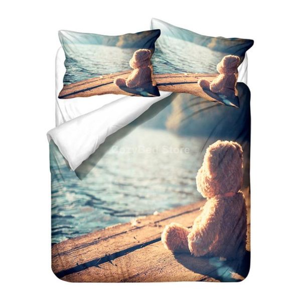 

bedding sets cute bear set teddy toy 3d duvet cover comforter bed linen twin  king single size fashion luxury romantic gift