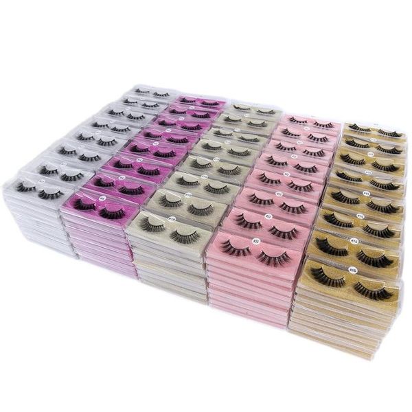 

wholesale eyelashes 10/50/100 pair faux mink lashes natural false makeup in bulk
