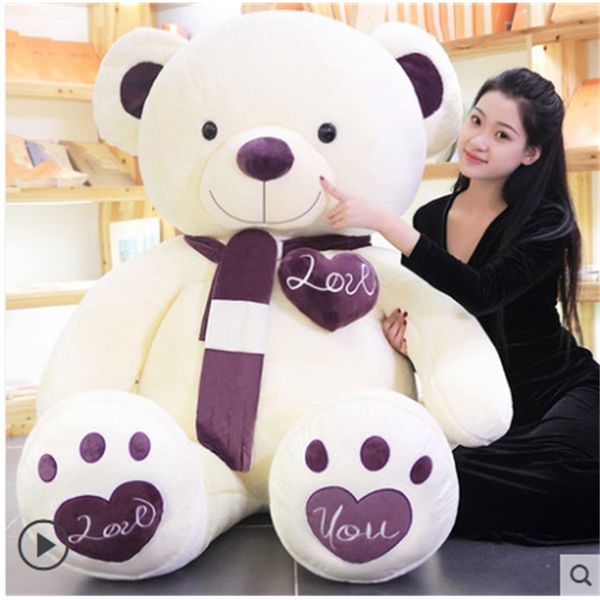 

cute teddy bear panda love scarf bear girl doll sleeping with big plush toys