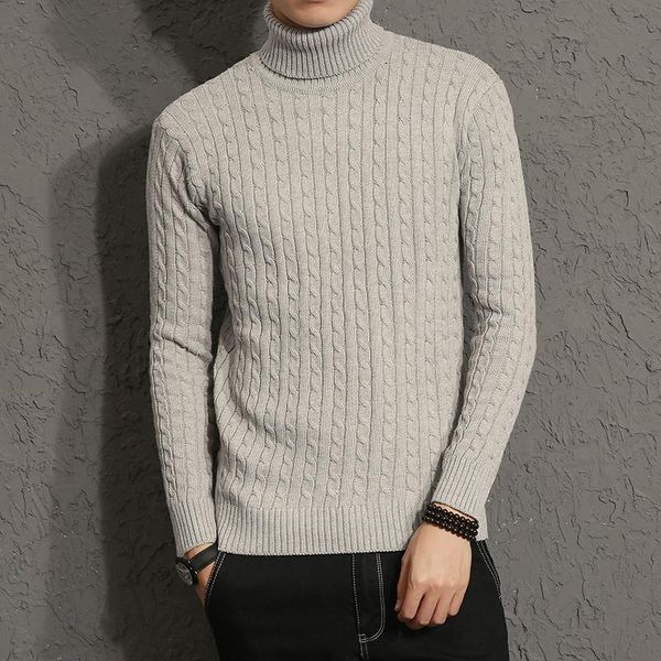 

turtleneck men winter warm sweater thick sweaters male pullovers large size 5xl men's, White;black