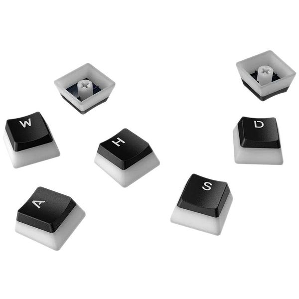 

double lens backlit pbt pudding keycap set, suitable for conventional 104 keyboard mouse combos