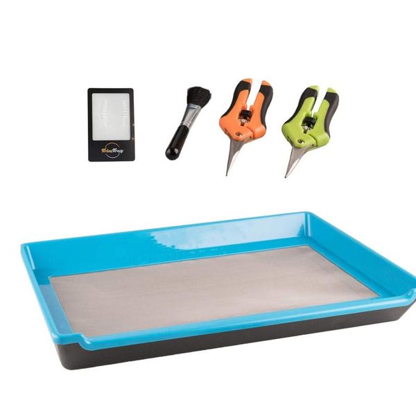 

planters & pots trim tray triming set for buds 150micron screen pollen sieve kief collector grow kit pruning tool pot garden