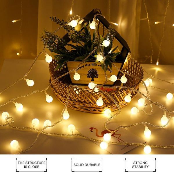 

10mchristmas tree decorlight chain ball led string lights lamp bulb light waterproof outdoor wedding christmas strings