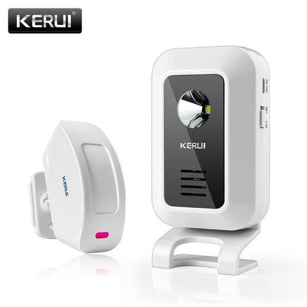 

alarm systems kerui 433mhz wireless curtain pir motion kr-m7 strobe light welcome chime door bell sensor burglar system