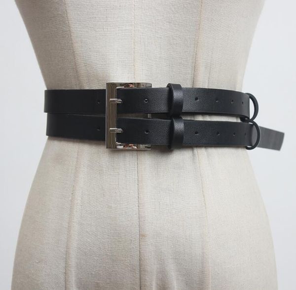 

women's runway fashion pu leather cummerbunds female dress corsets waistband belts decoration wide belt r3146, Black;brown